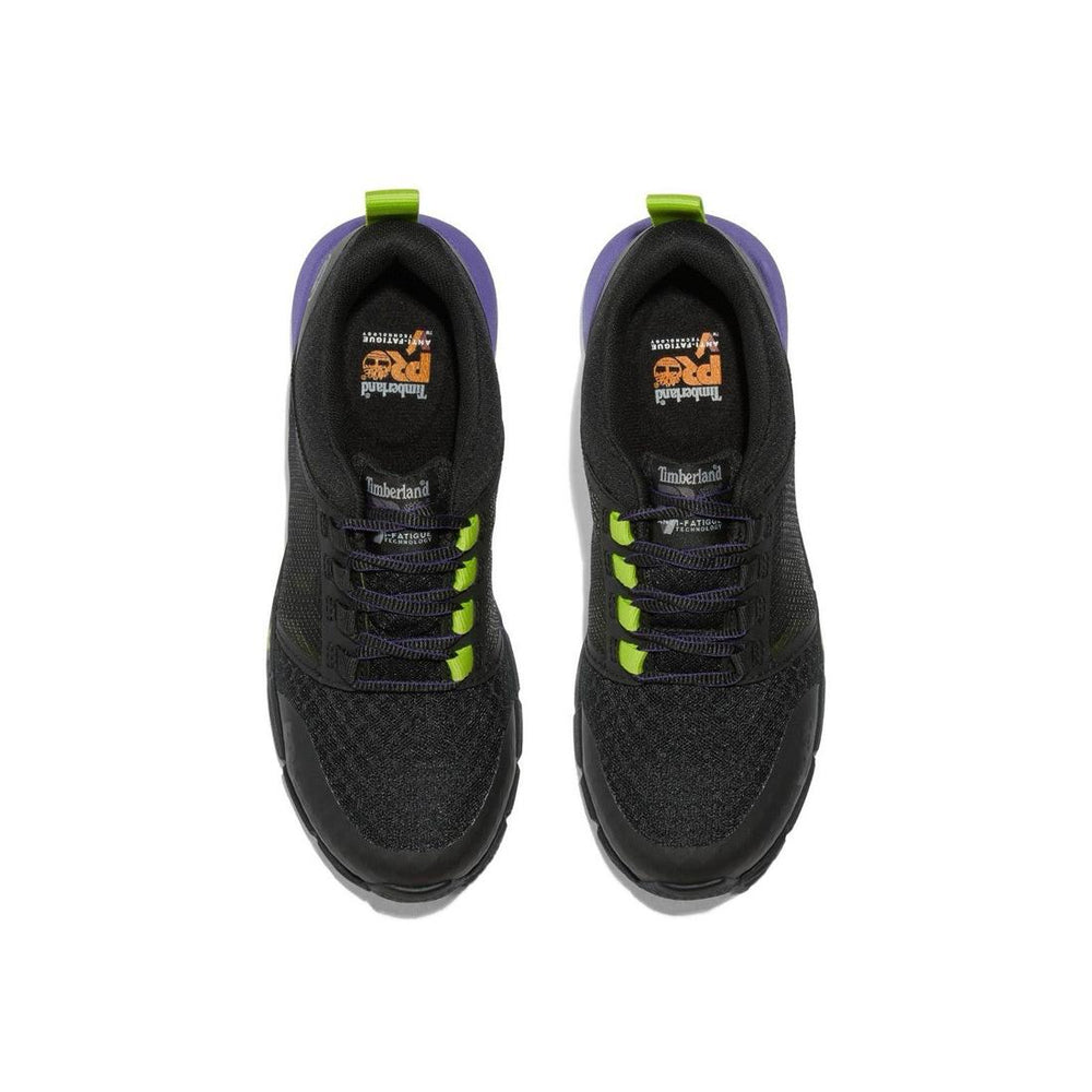 Timberland Pro Women's Radius Composite-Toe Work Shoe Black/Purple Front-upper View