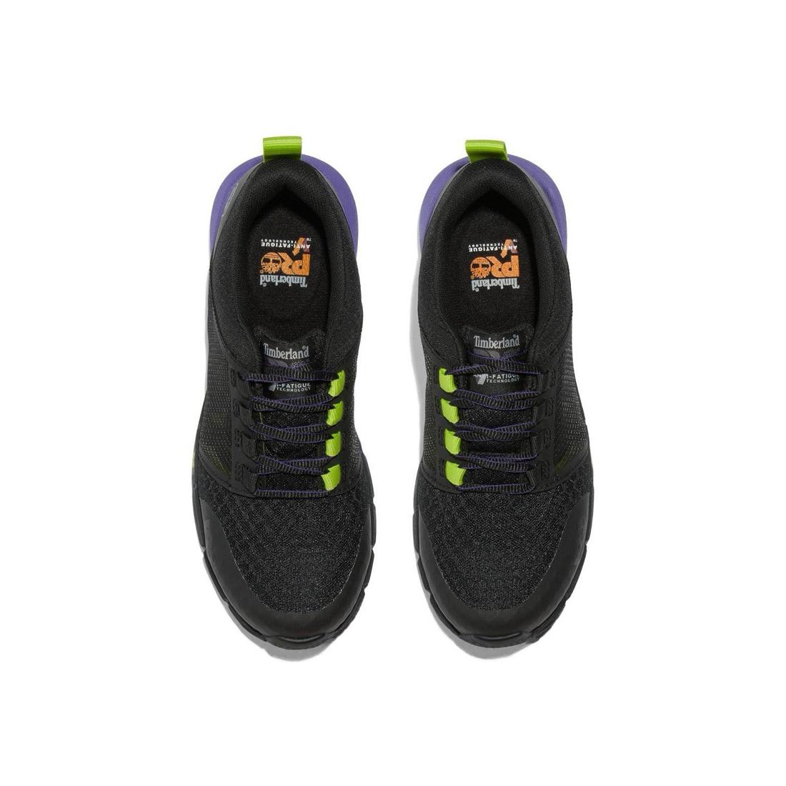 Timberland Pro Women's Radius Composite-Toe Work Shoe Black/Purple Front-upper View
