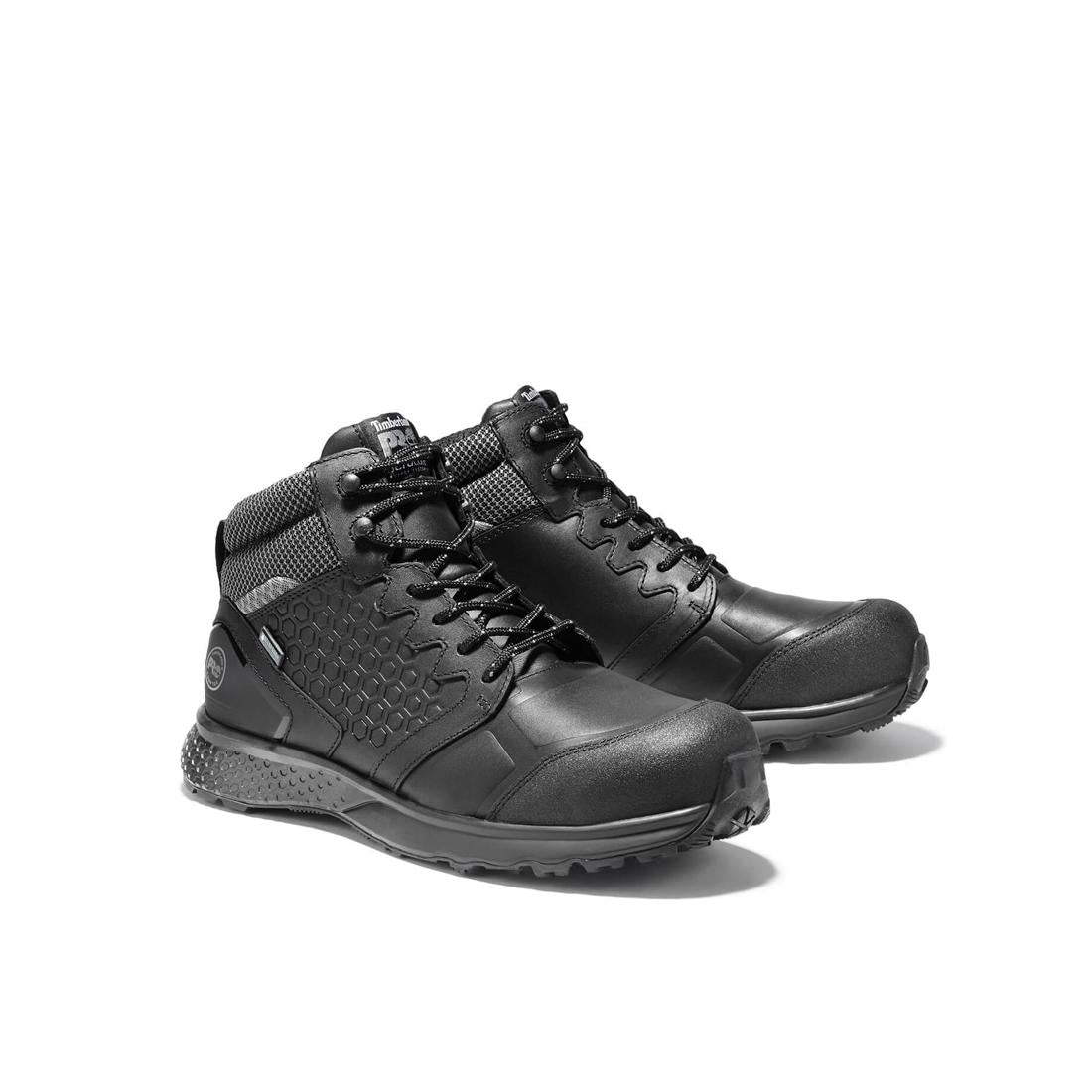 Timberland Pro Reaxion Composite-Toe Waterproof Work Boot Black Medial View