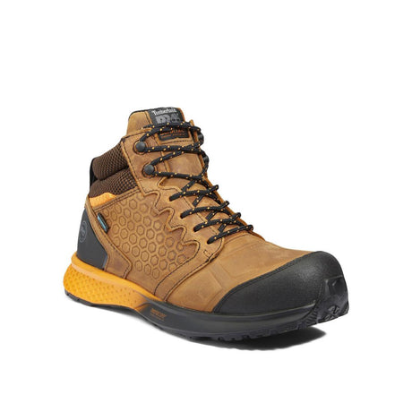 Timberland Pro Reaxion Composite-Toe Waterproof Work Boot Brown/Orange Medial View