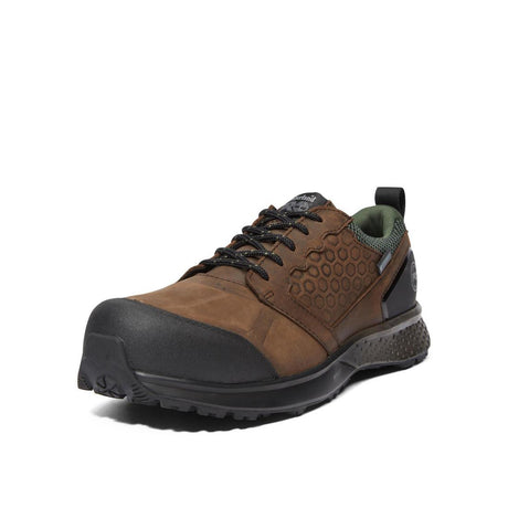 Timberland Pro Reaxion Composite-Toe Waterproof Work Shoe Brown Detail View