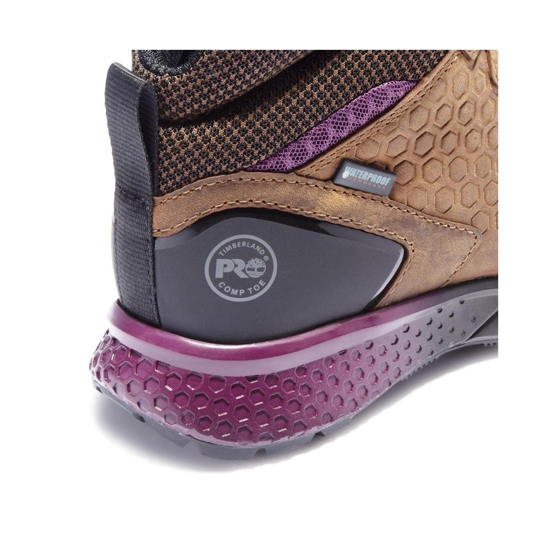 Timberland Pro Women's Reaxion Composite-Toe Waterproof Work Boot Brown View