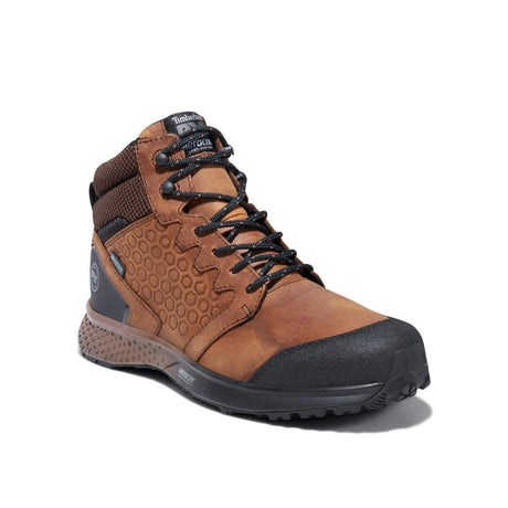 Timberland Pro Reaxion Soft-Toe Waterproof Boot Brown Medial View