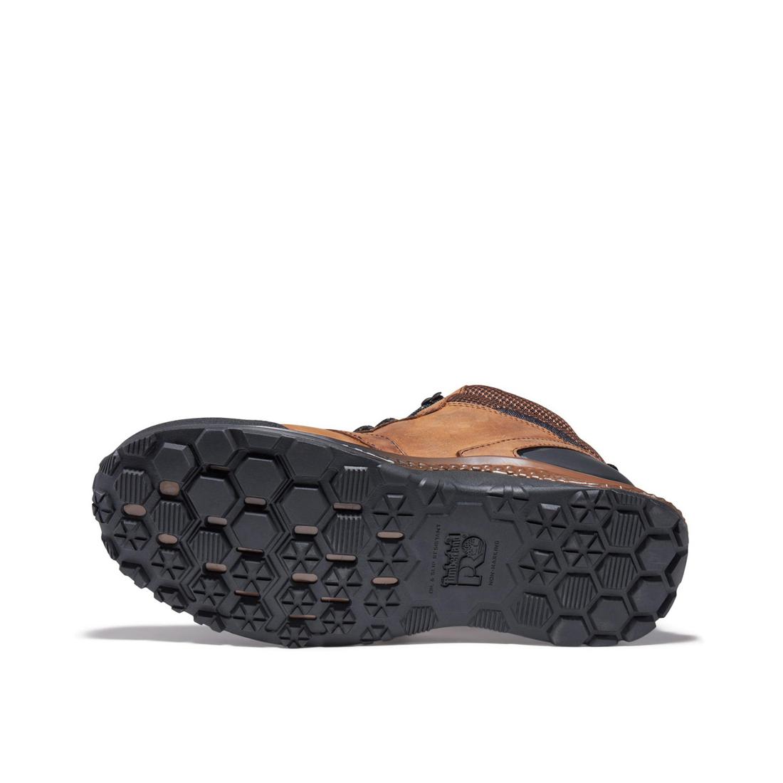 Timberland Pro Reaxion Soft-Toe Waterproof Boot Brown Sole View