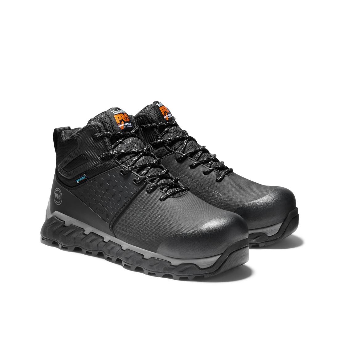 Timberland Pro Ridgework Composite-Toe Waterproof Work Boot Black Detail View