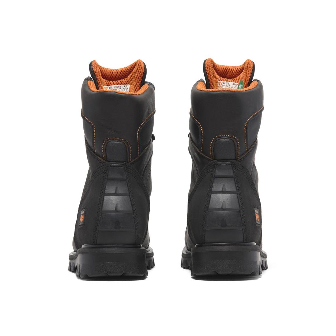 Timberland Pro Rigmaster 8 Inch Steel-Toe Waterproof Work Boot Brown Heel-Back View