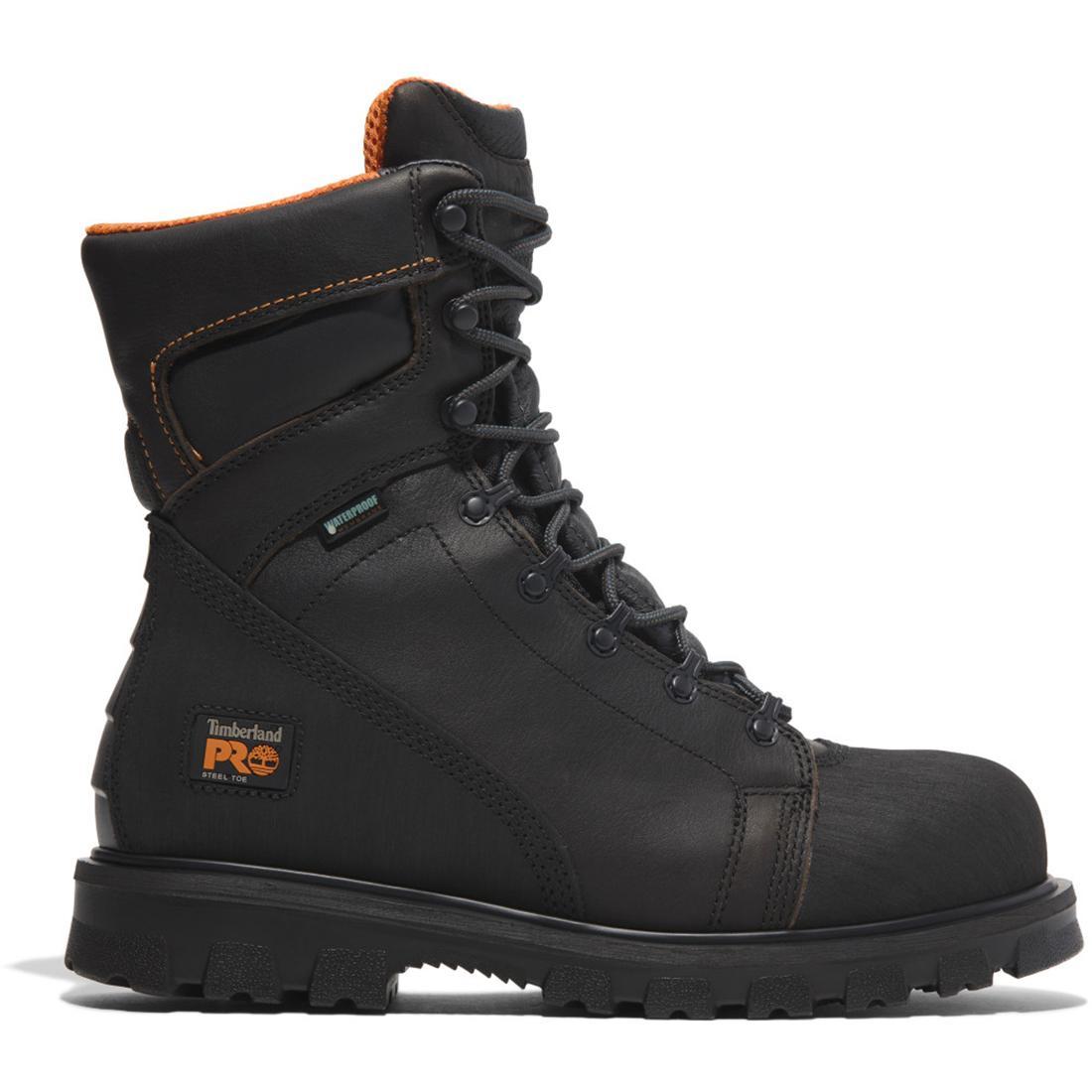 Timberland Pro Rigmaster 8 Inch Steel-Toe Waterproof Work Boot Brown Profile View