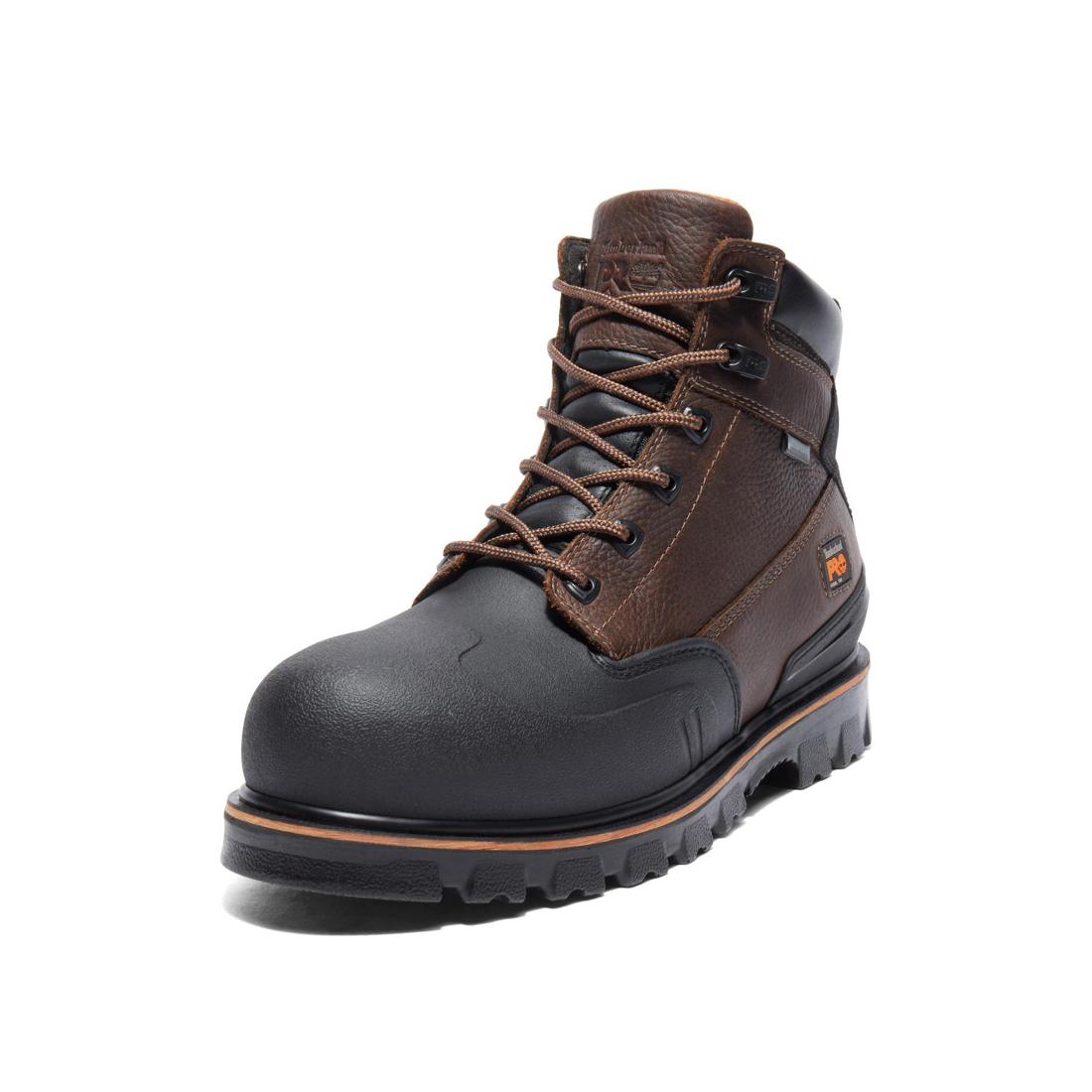 Timberland Pro Rigmaster 6 Inch Steel-Toe Waterproof Work Boot Brown Detail View