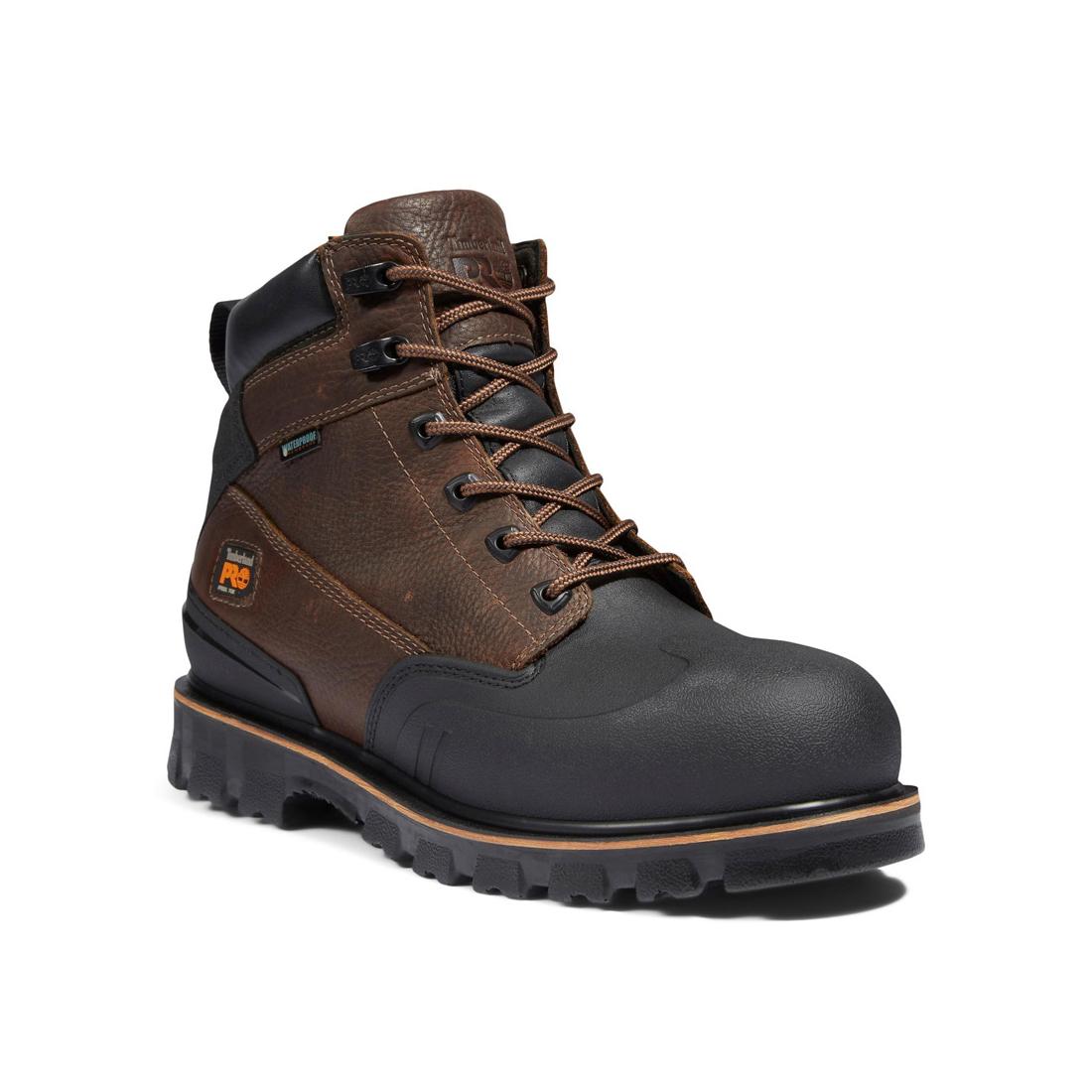 Timberland Pro Rigmaster 6 Inch Steel-Toe Waterproof Work Boot Brown Medial View