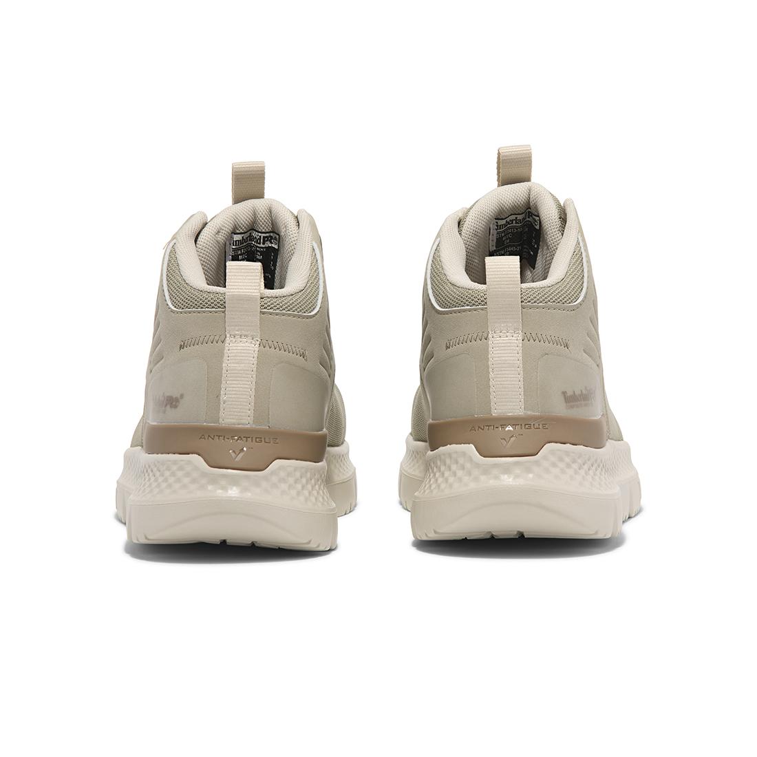 Timberland Pro Setra Mid Composite-Toe Work Boot Light Brown Heel-Back View