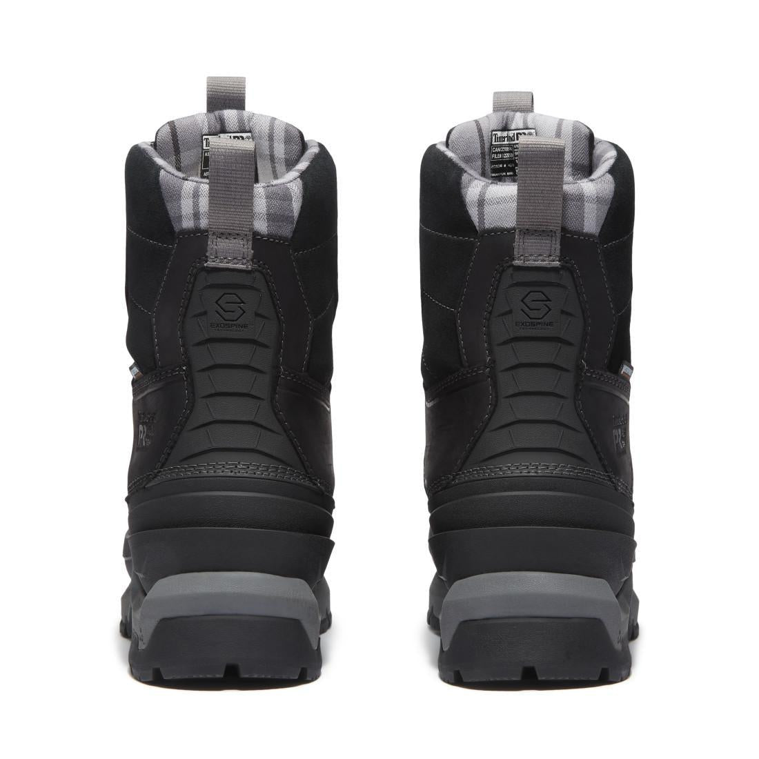 Timberland Pro Siberian Waterproof Composite Toe Work Boots Black Heel-Back View