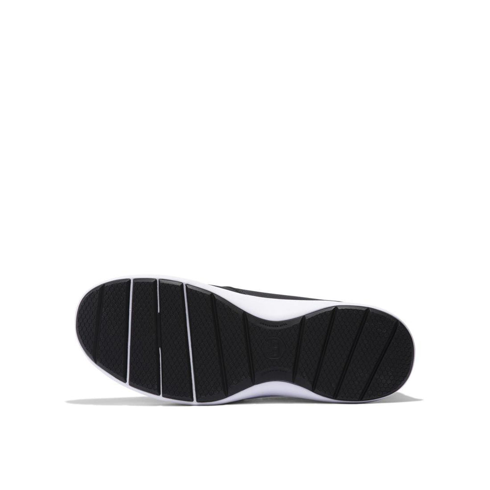Timberland Pro Women's Solace Max Soft-Toe Slip-On Shoe Black/White Sole View