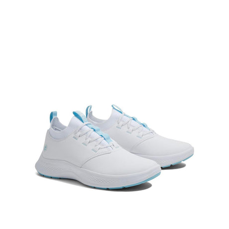 Timberland Pro Women's Solace Max Soft-Toe Slip-On Shoe White Angled View