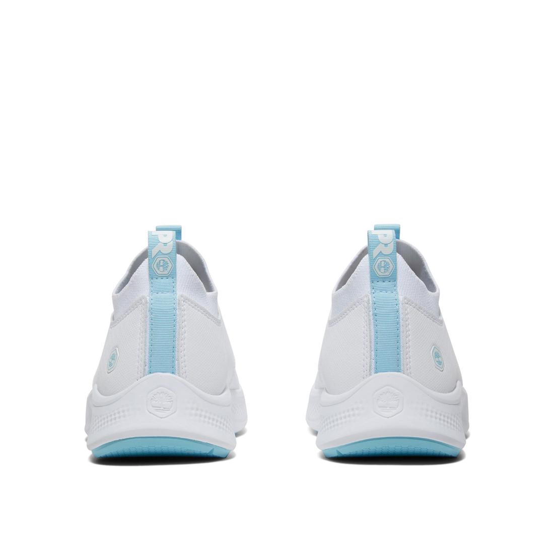 Timberland Pro Women's Solace Max Soft-Toe Slip-On Shoe White Heel-Back View