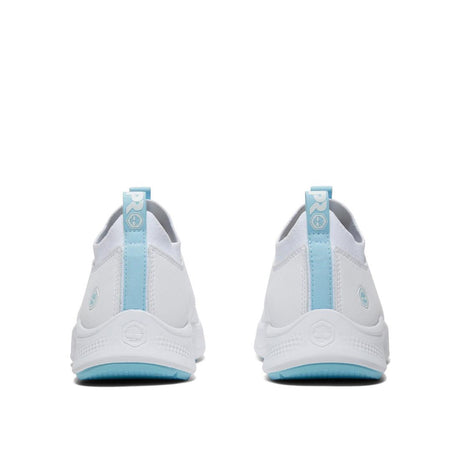 Timberland Pro Women's Solace Max Soft-Toe Slip-On Shoe White Heel-Back View