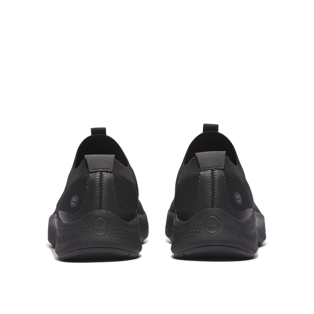 Timberland Pro Women's Solace Soft-Toe Slip-On Shoe Black Heel-Back View