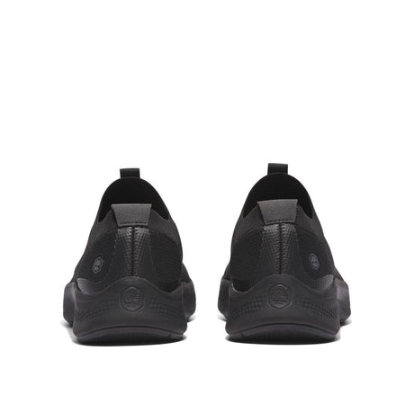 Timberland Pro Women's Solace Soft-Toe Slip-On Shoe Black Heel-Back View