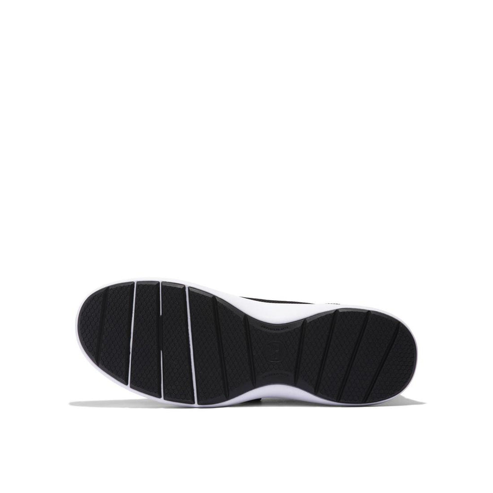Timberland Pro Women's Solace Soft-Toe Slip-On Shoe Black/White Sole View