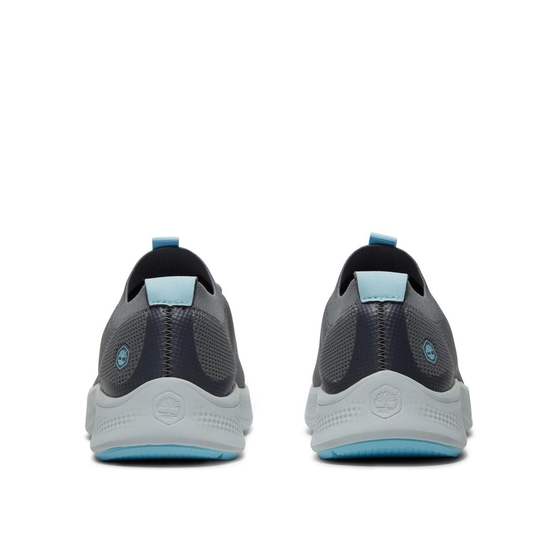 Timberland Pro Women's Solace Soft-Toe Slip-On Shoe Grey Heel-Back View