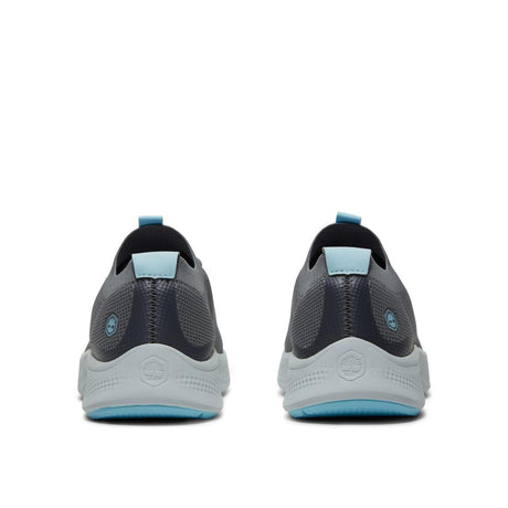 Timberland Pro Women's Solace Soft-Toe Slip-On Shoe Grey Heel-Back View