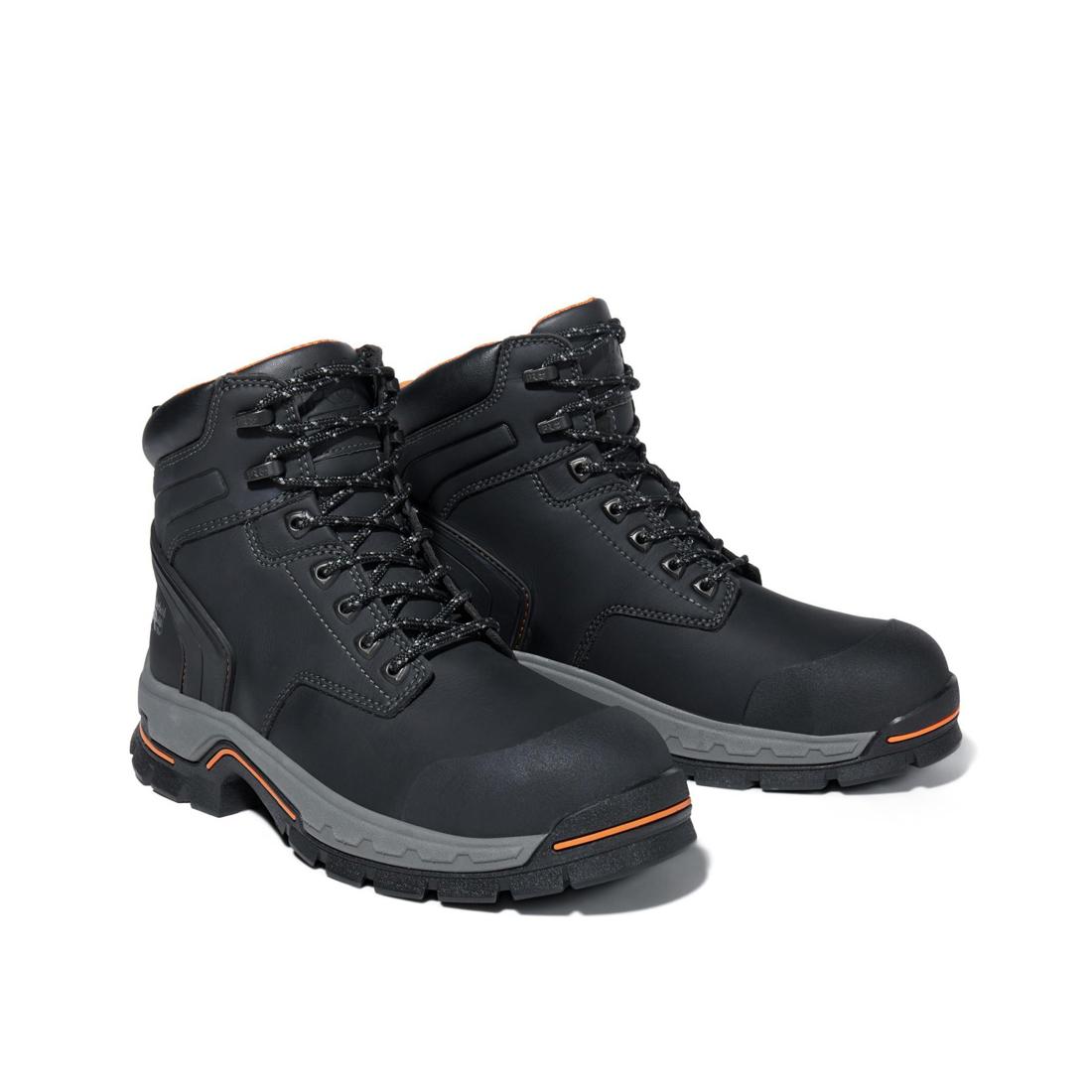 Timberland Pro Stockdale 6 Inch Alloy-Toe Work Boot Black Detail View
