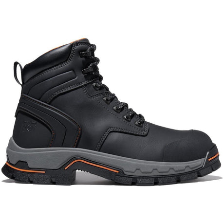 Timberland Pro Stockdale 6 Inch Alloy-Toe Work Boot Black Profile View