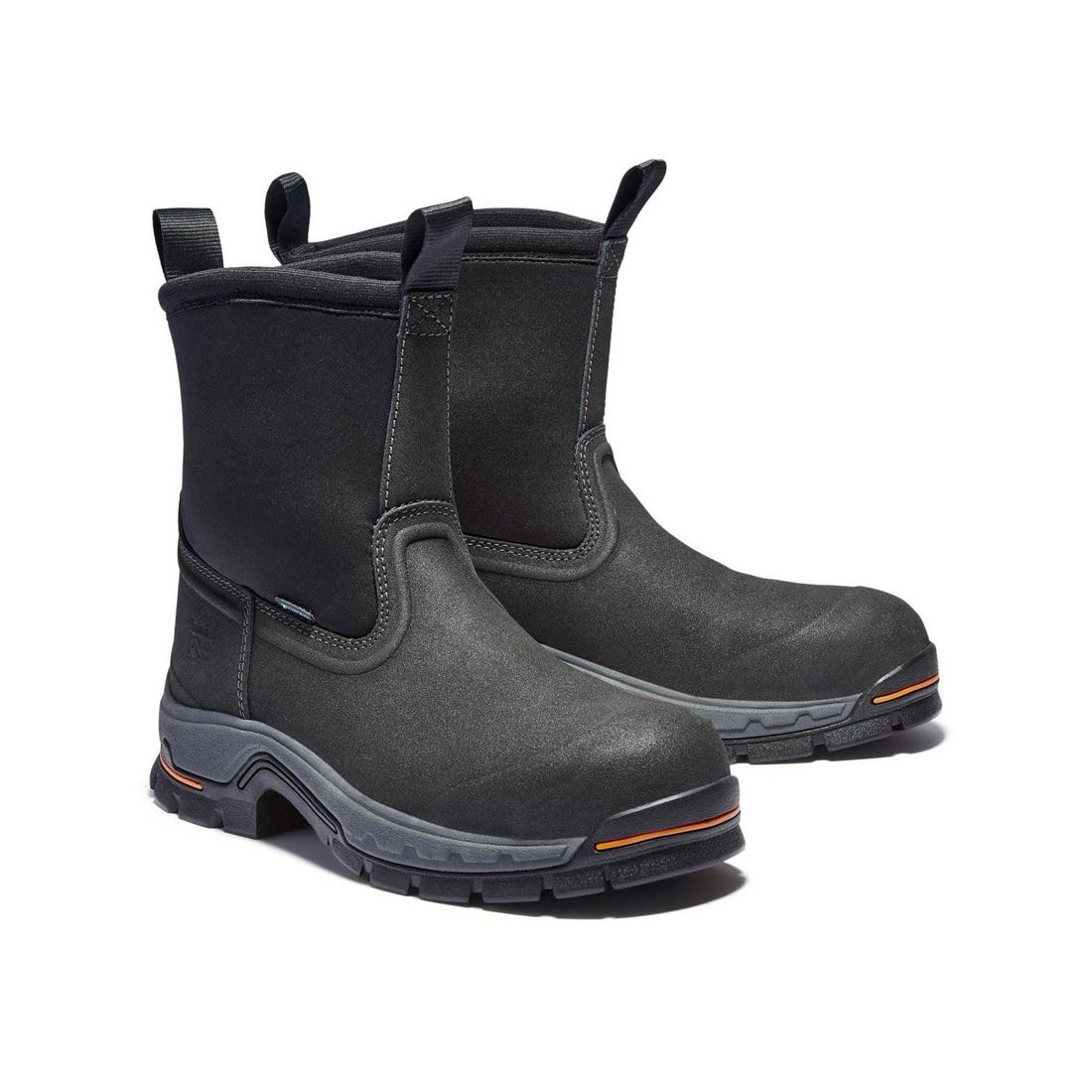 Timberland Pro Stockdale Alloy-Toe Waterproof Pull-On Work Boot Black View
