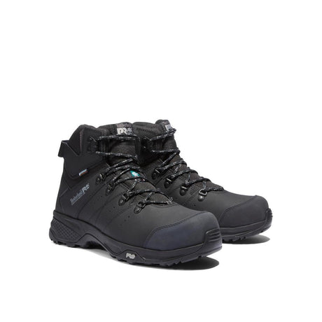 Timberland Pro Switchback 6 Inch Composite-Toe Waterproof PR Work Boot Black Angled View