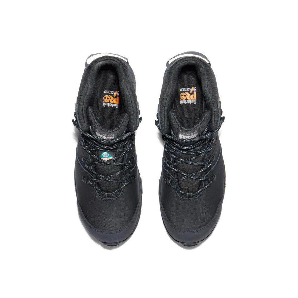 Timberland Pro Switchback 6 Inch Composite-Toe Waterproof PR Work Boot Black Front-upper View