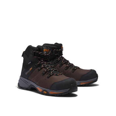 Timberland Pro Switchback 6 Inch Composite-Toe Waterproof Work Boot Brown Angled View
