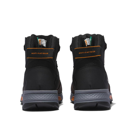 Timberland Pro Switchback 6 Inch Composite-Toe Waterproof Work Boot Brown Heel-Back View