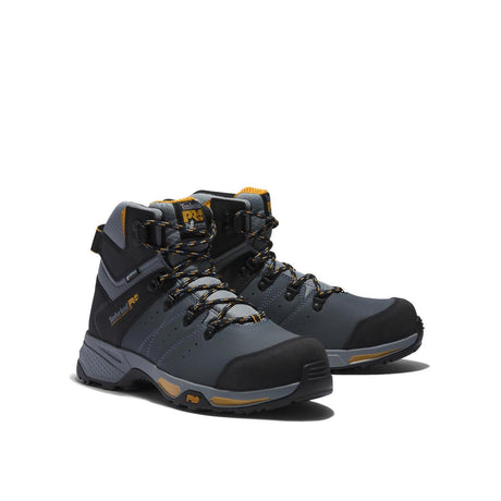 Timberland Pro Switchback 6 Inch Composite-Toe Waterproof Work Boot Gray Angled View