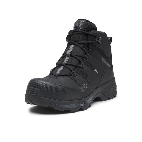Timberland Pro Switchback Lt Waterproof Composite-Toe Work Boot Gripmax Ice Black Front-upper View