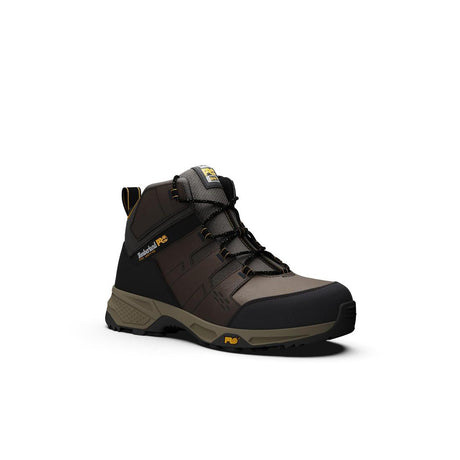 Timberland Pro Switchback Lt 6 Inch SD10 Steel-Toe Work Boot Brown/Yellow Medial View