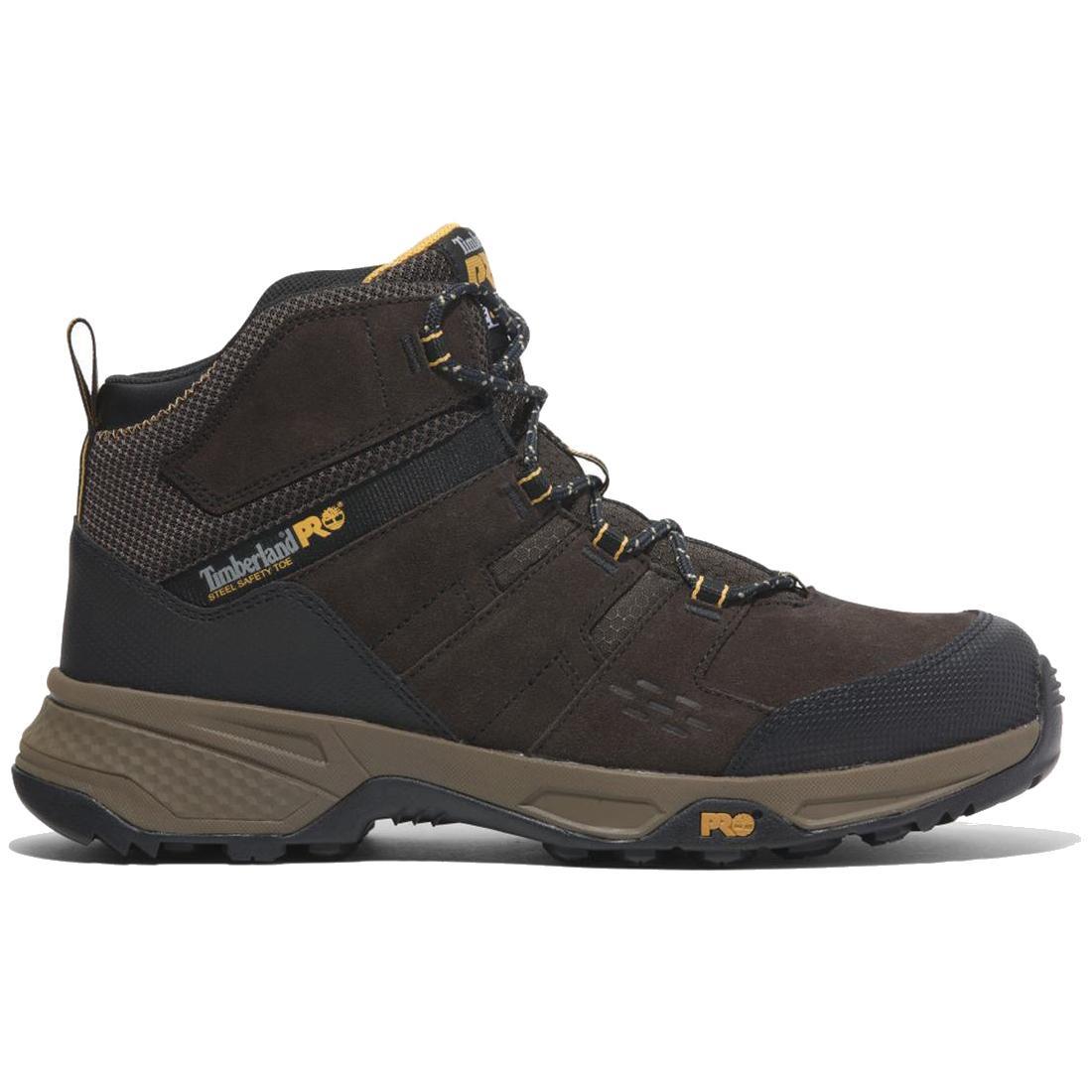 Timberland Pro Switchback Lt 6 Inch SD10 Steel-Toe Work Boot Brown/Yellow Profile View