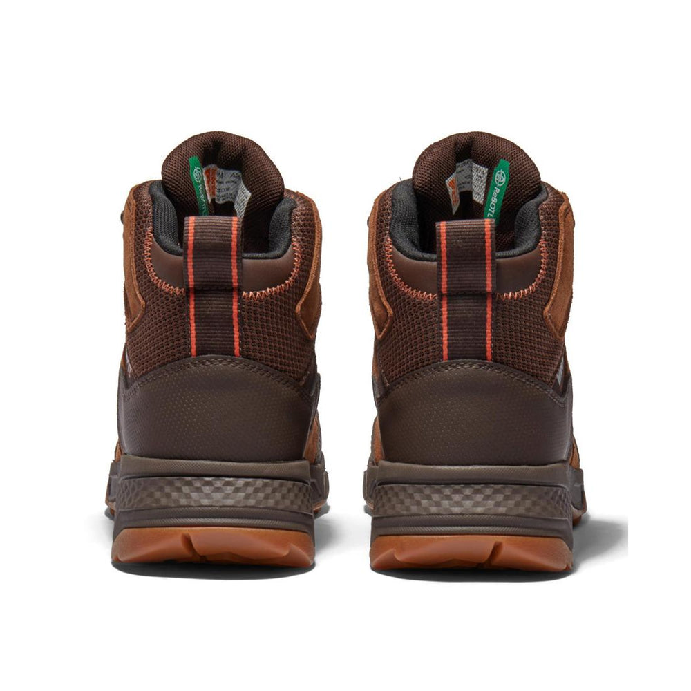 Timberland Pro Switchback LT 6 Inch Steel-Toe Work Boot Brown Heel-Back View