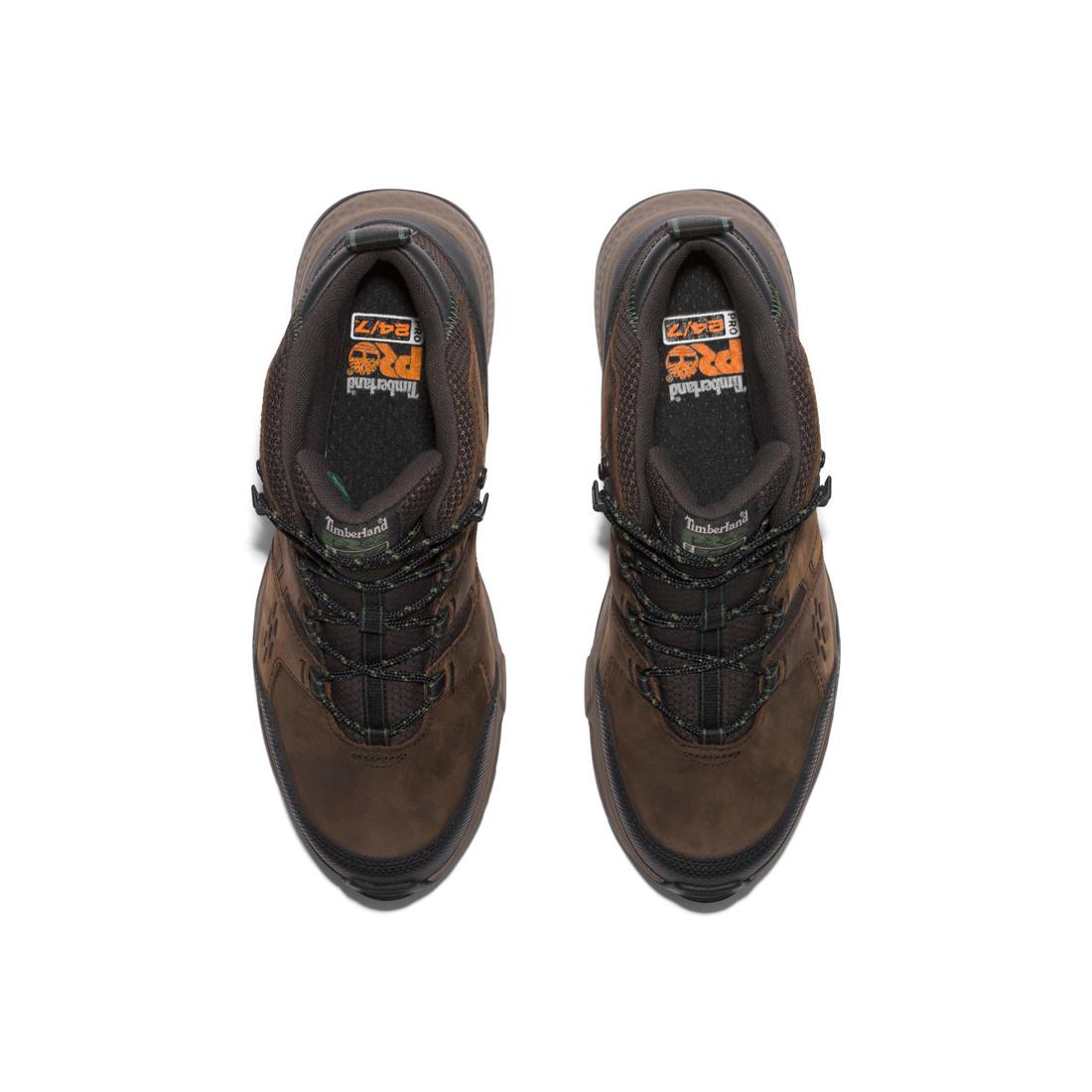 Timberland Pro Switchback Lt 6 Inch Soft-Toe Waterproof Boot Brown/Tan Front-upper View