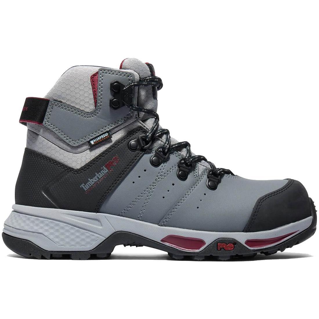 Timberland Pro Women's Switchback Composite-Toe Work Boot Grey Profile View