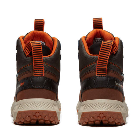 Timberland Pro Tempe Waterproof Alloy Toe Work Boots Brown Back-Heel View