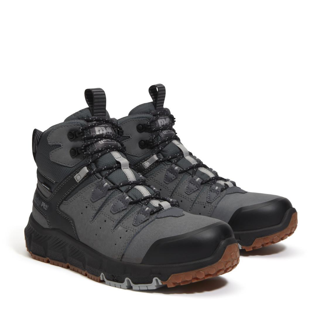 Timberland Pro Tempe Waterproof Alloy Toe Work Boots Grey Front-upper View