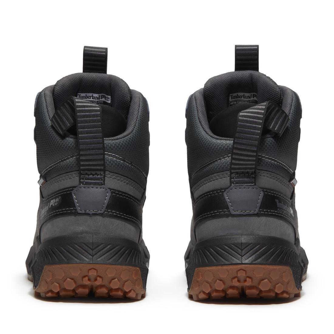 Timberland Pro Tempe Waterproof Alloy Toe Work Boots Grey Heel-Back View