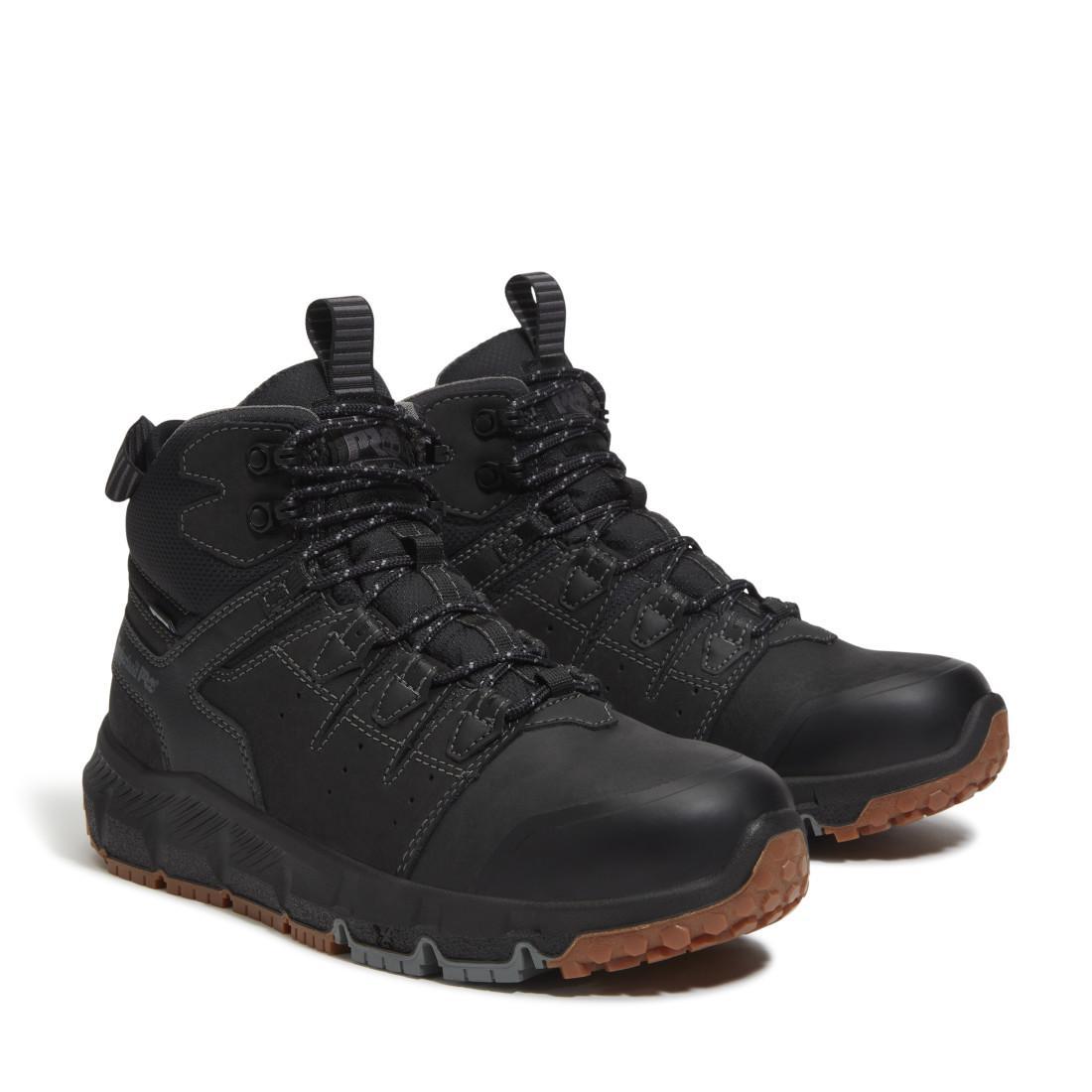Timberland Pro Tempe Waterproof Soft Toe Work Boots Black Front-upper View