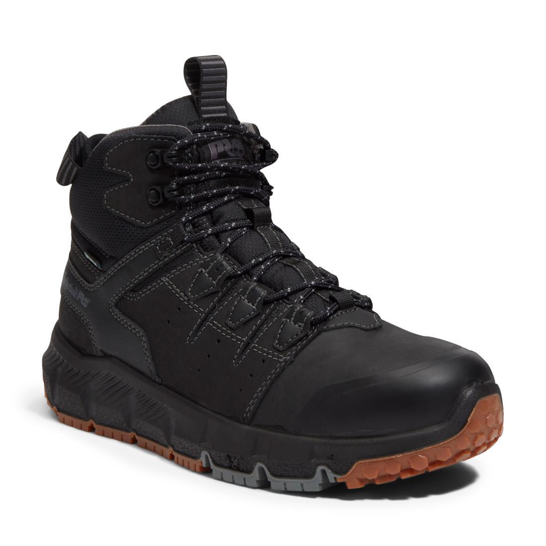 Timberland Pro Tempe Waterproof Soft Toe Work Boots Black Medial View