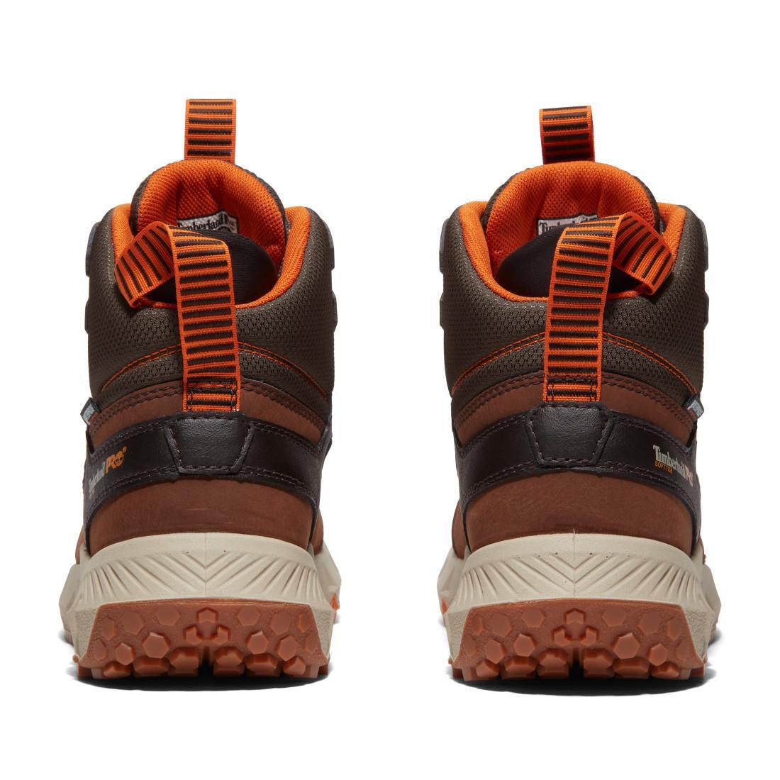 Timberland Pro Tempe Waterproof Soft Toe Work Boots Brown Heel-Back View