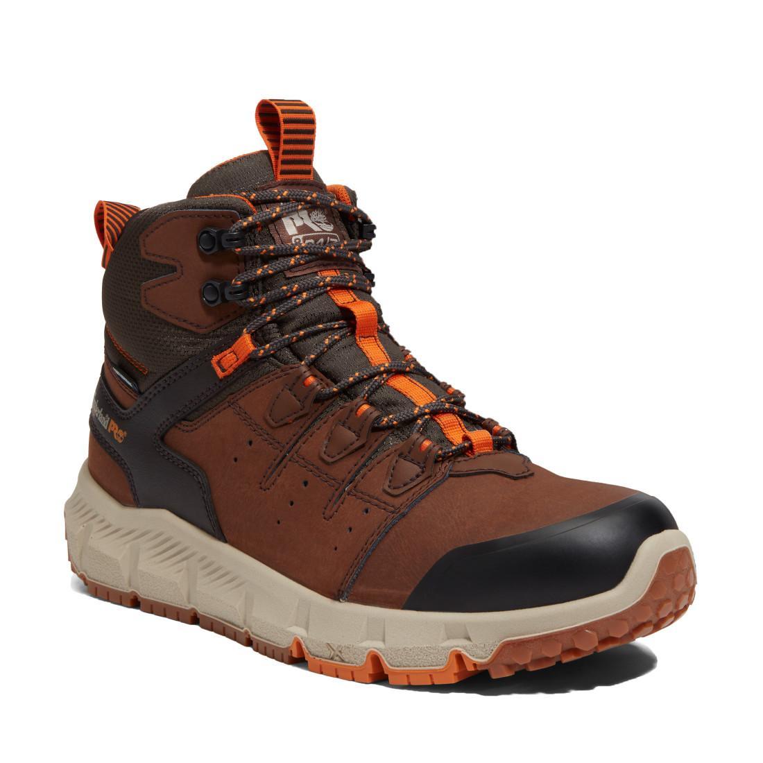 Timberland Pro Tempe Waterproof Soft Toe Work Boots Brown Medial View