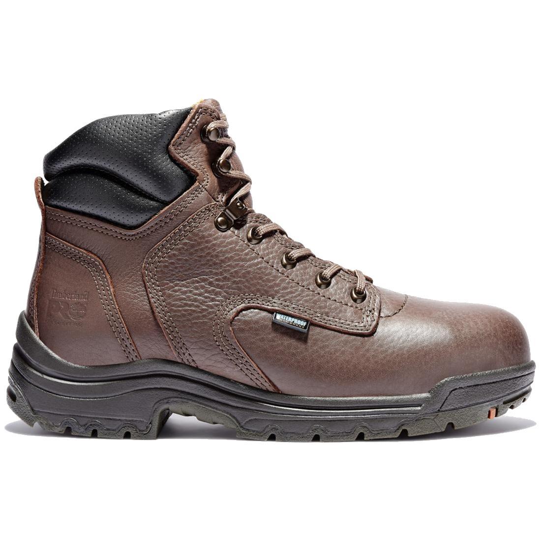 Timberland Pro Titan® 6-Inch Waterproof Alloy-Toe Work Boot Brown Profile View