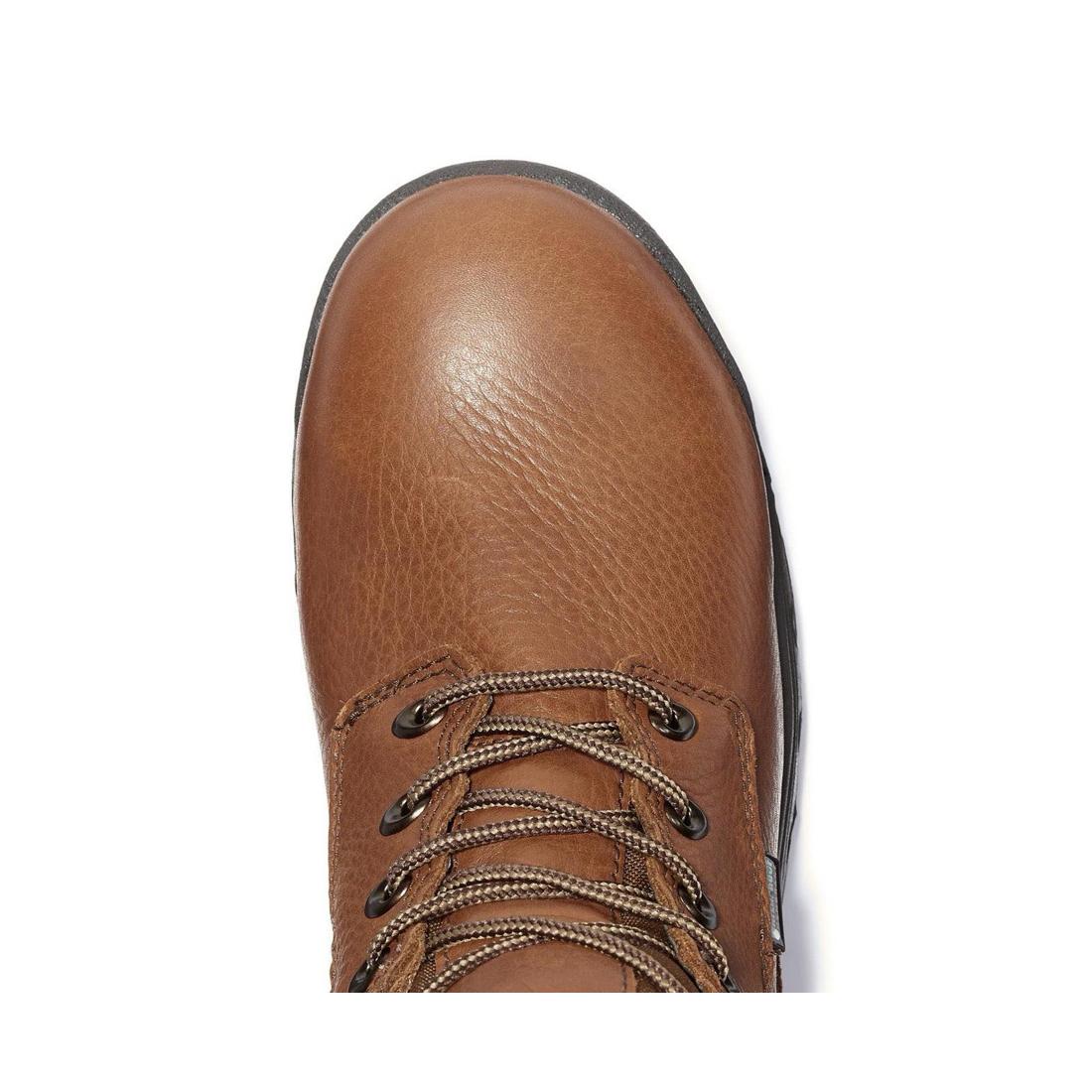 Timberland Pro Titan 8 Inch Alloy-Toe Waterproof Work Boot Medium Brown Front-upper View