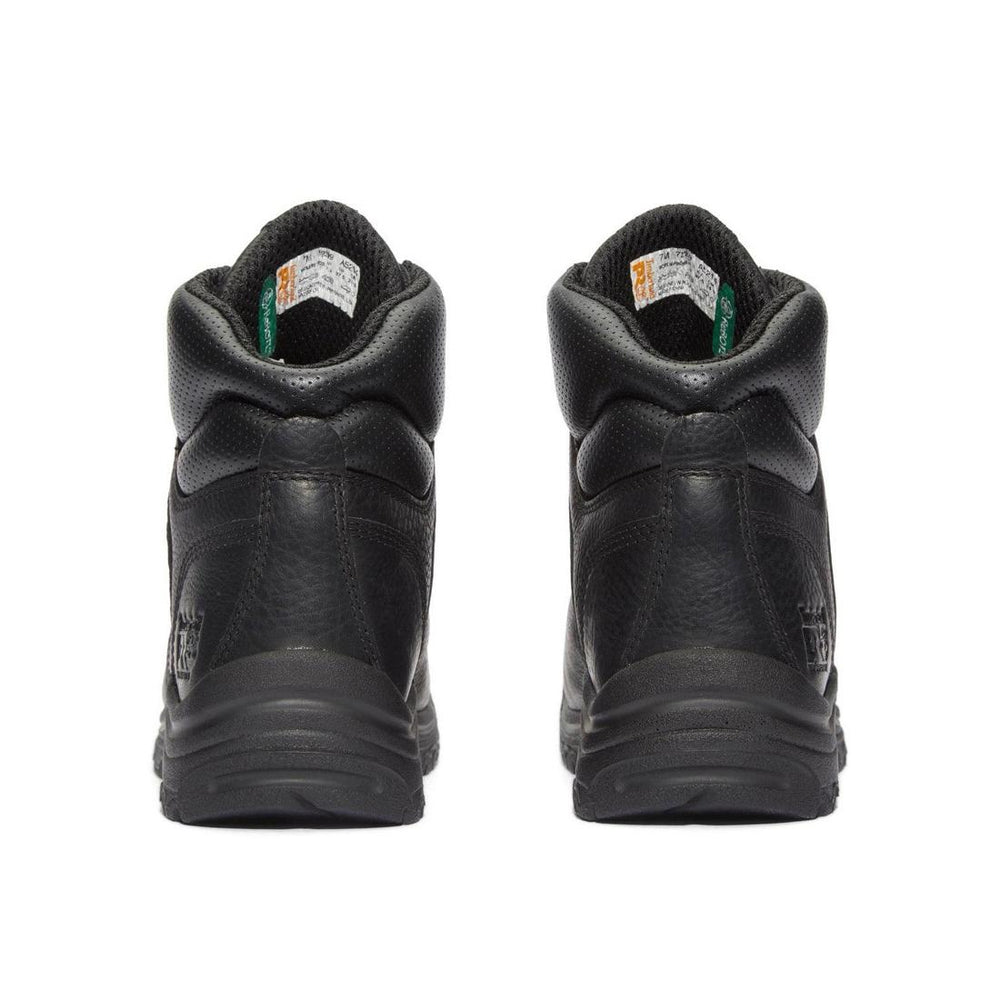 Timberland Pro Women's Titan Alloy-Toe Work Boot Black Heel-Back View