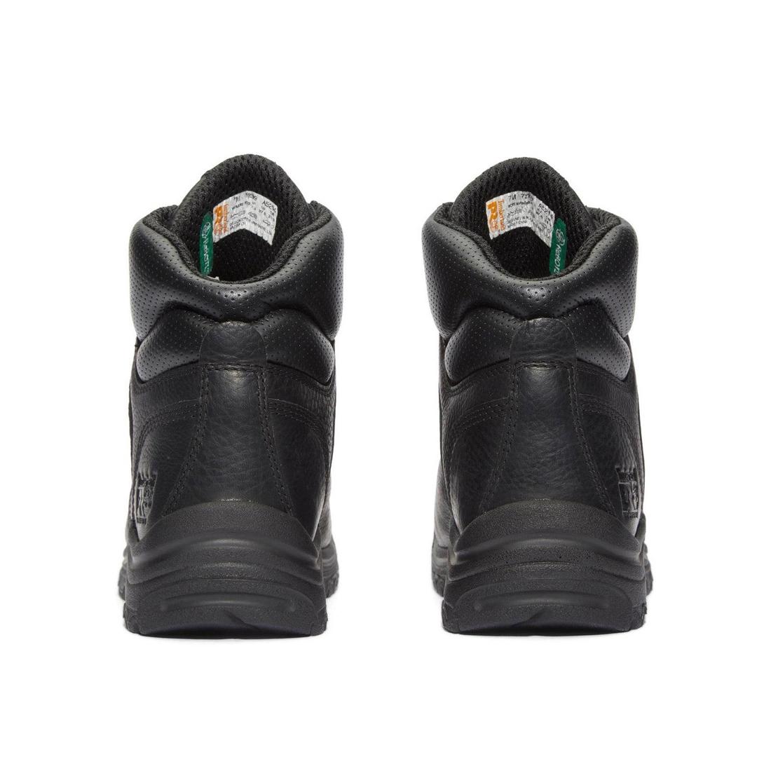 Timberland Pro Women's Titan Alloy-Toe Work Boot Black Heel-Back View