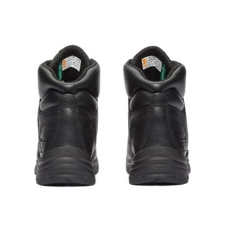 Timberland Pro Women's Titan Alloy-Toe Work Boot Black Heel-Back View
